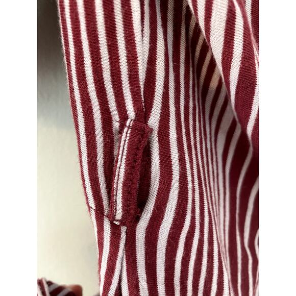 Free People Size Extra Small XS Wrapped Around My Finger Wrap Top Striped Blouse - Picture 4 of 7